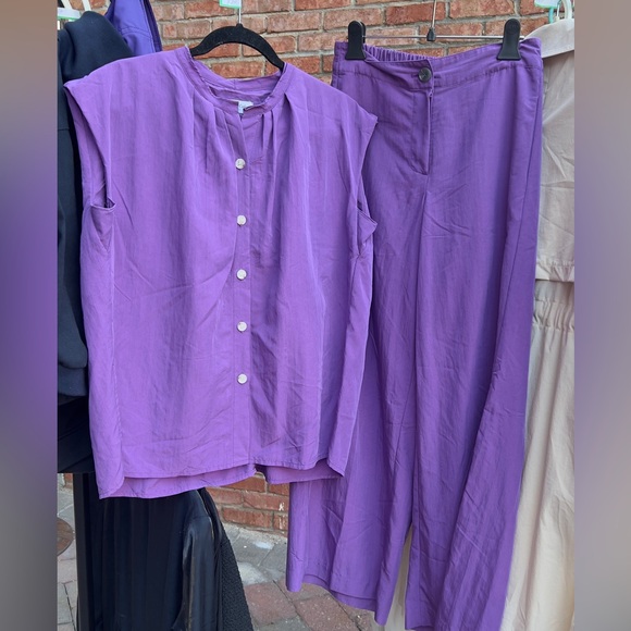 Purple Set, Shirt & Pants - Picture 1 of 3
